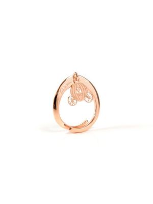 Silver ring with pink gold plated