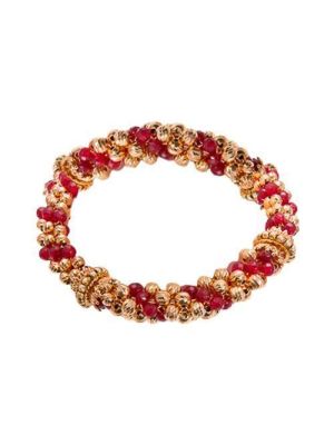Bracelet with ruby ​​colored agate