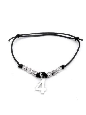 Sterling Silver 925 Bracelet with Number 4