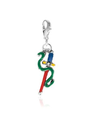 Ace of Swords Charm in Sterling Silver and Enamel