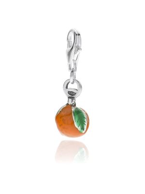 Clementine Charm in Sterling Silver and Enamel