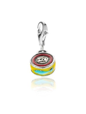 Anchovies Tin Charm in Sterling Silver and Enamel