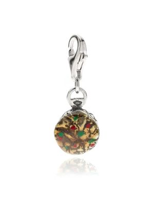 Panettone Charm in Sterling Silver and Enamel