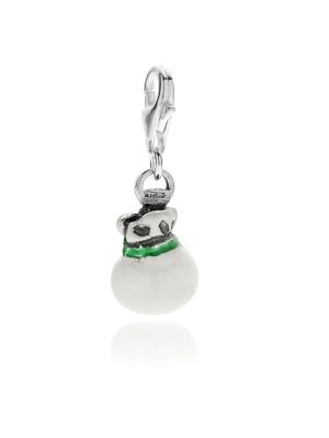 Burrata Charm in Sterling Silver and Enamel
