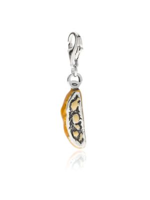 Almond Cantuccio Charm in Sterling Silver and Enamel