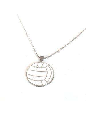 Necklace with volleyball ball pendant 
