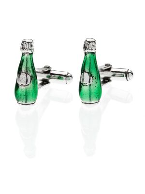 Prosecco Cufflinks in Sterling Silver and Enamel