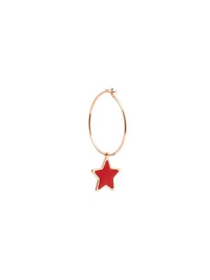 Circle earring red star