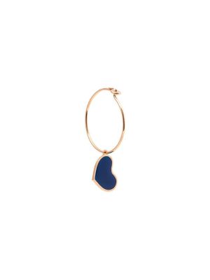 Circles earrings blue heart 