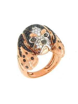 Pink gold Cavalier ring