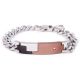 Steel Bracelet with central in colored PVD