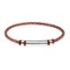 Bracelet in brown leather and steel