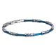 Bracelet in Pvd Blue enamelled steel and
