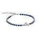 Steel Bracelet and hematite blue