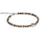 Bracelet with boules tiger-eye and Rosa dei Venti