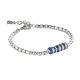 Steel Bracelet with blue elements and zircons