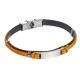 Bracelet in leather and lanyard marino orange