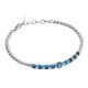 Bracciale beads con ematite blu e zirconi