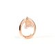 Silver ring with pink gold plated