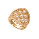 Style ring with white swarovski pearls