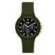 Clock in hypoallergenic silicone military green and black counters