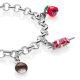 Rolo Premium Bracelet with Abruzzo Charms in Sterling Silver and Enamel