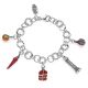 Rolo Luxury Bracelet with Calabria Charms in Sterling Silver and Enamel