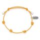 Cotton Cord Bracelet in Mustard Yellow waxed cotton and Sterling Silver