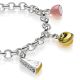 Rolo Premium Bracelet with Emilia Romagna Charms in Sterling Silver and Enamel