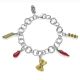 Premium Bracelet with Pasta Charms in Sterling Silver and Enamel