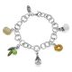 Luxury Bracelet with Puglia Charms in Sterling Silver and Enamel