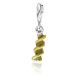Fusillo Pasta Charm in Sterling Silver and Enamel