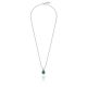 Boule 45 cm necklace with Mini Four-Leaf Clover Charm in Sterling Silver and Enamel