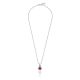 Boule 45 cm Necklace with Ladybug Charm in Sterling Silver and Enamel