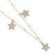 Necklace with stars glitterate gold plated pink