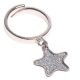 Adjustable ring with glitter star