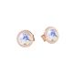Earrings rosati lobe with Swarovski crystal powder blue
