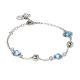 Bracelet with Swarovski crystals aquamarine