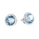 Earrings in the lobe with Swarovski crystal aquamarine