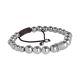 Bracelet with rhodium-plated boules and cylindrical central in zircons