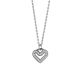 
Necklace with heart and rhinestone pav