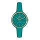 Watch lady in anallergic silicone oil green and golden ring