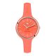 Watch lady in silicone anallergic peach and silver ring