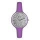 Watch lady in silicone anallergic purple with quadrant in silver gloss