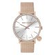 Watch lady in steel light pink with silver dial, box in Swarovski and lateral charm