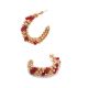 Earrings in ruby red agate