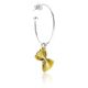 Large Hoop Single Earring with Farfalle Charm Pasta in Sterling Silver and Enamel