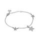 
Rhodium plated bracelet with stars