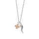 
Necklace with lucky charm and four-leaf clover