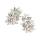 Orecchini con composizione di perle Swarovski bianche e sfere diamantate